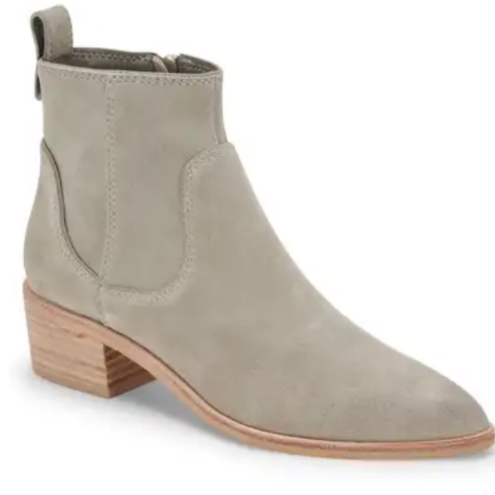 Dolce Vita NWT Able Bootie Size 8.5 - Concrete Grey Suede Zip Up